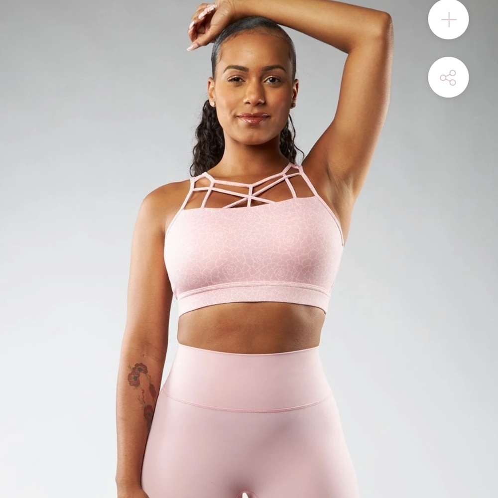 Buff bunny pink sports bra
